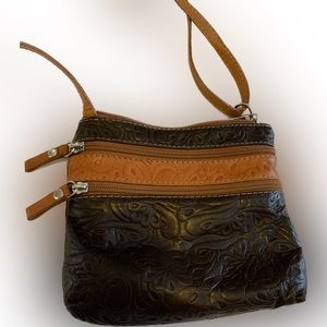 Italian leather crossbody bag